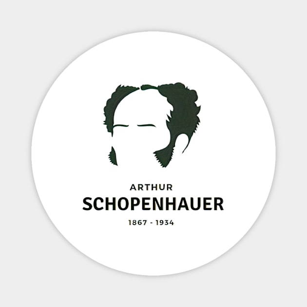 Arthur Schopenhauer (1788 - 1860) Magnet by Artemis Art House